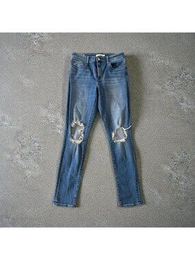 LEVIS 721 High Rise Distressed Skinny Jeans Size 29